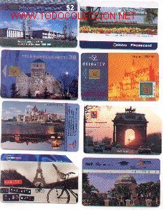 Tarjetas telef&oacute;nicas de colecci&oacute;n: 16-971. Lote de 8 tarjetas de Edificios y Monumentos - Foto 1