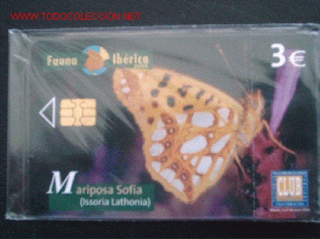 Collection telephone cards: ESPA&Ntilde;A 2005. FAUNA IBERICA: MARIPOSA SOFIA