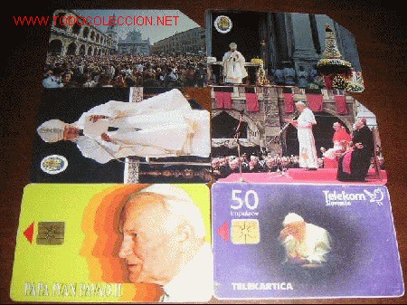 Carte telefoniche di collezione: 6 TT CON JUAN PABLO II