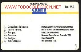 Tarjetas telef&oacute;nicas de colecci&oacute;n: tarjeta telef&oacute;nica extranjera - venezuela