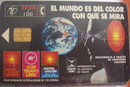 Tarjetas telef&oacute;nicas de colecci&oacute;n: TARJETA TELEFONICA-EL MUNDO ES DEL COLOR ....