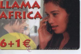 Cart&otilde;es de telefone de cole&ccedil;&atilde;o: TARJETA TELEFONICA PREPAGO LLAMA AFRICA
