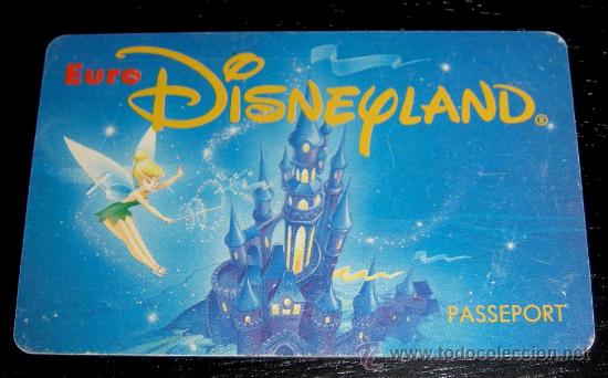 Cart&otilde;es de telefone de cole&ccedil;&atilde;o: TARJETA DE ENTRADA A  EUROS DISNEYLAND PARIS PASSEPORT  - CAMPANILLA