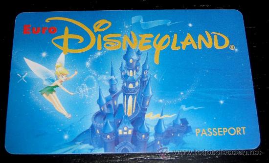 Cart&otilde;es de telefone de cole&ccedil;&atilde;o: TARJETA DE ENTRADA A  EUROS DISNEYLAND PARIS PASSEPORT  - CAMPANILLA
