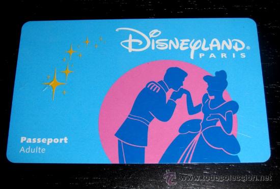 Cart&otilde;es de telefone de cole&ccedil;&atilde;o: TARJETA DE ENTRADA A  EURO DISNEYLAND PARIS PASSEPORT  - CENICIENTA