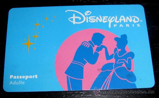 Cart&otilde;es de telefone de cole&ccedil;&atilde;o: TARJETA DE ENTRADA A  EURO DISNEYLAND PARIS PASSEPORT  - CENICIENTA