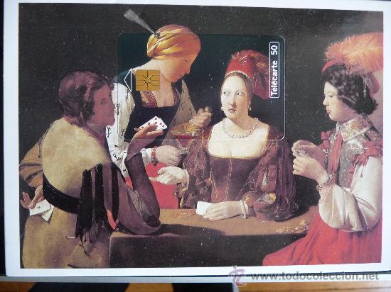 Collection telephone cards: Georges de la Tour - Le tricheur &agrave; l'as de carreau (Museo del Louvre)