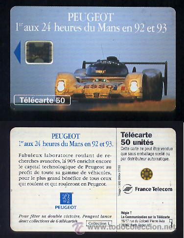 Tarjetas telef&oacute;nicas de colecci&oacute;n: T&eacute;l&eacute;carte 50 Peugeot