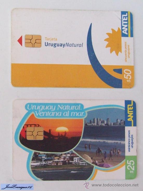 Cartes T&eacute;l&eacute;phoniques de collection: DOS TARJETAS URUGUAY NATURAL.