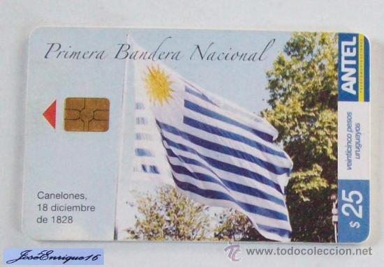 Cartes T&eacute;l&eacute;phoniques de collection: PRIMERA BANDERA NACIONAL DEL URUGUAY