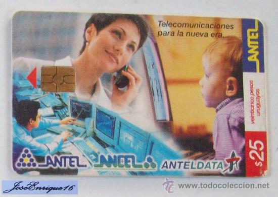 Cartes T&eacute;l&eacute;phoniques de collection: TELECOMUNICACIONES PARA LA NUEVA ERA, ANTEL URUGUAY. CALENDARIO ENERO JUNIO 2001