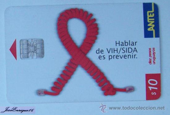 Cartes T&eacute;l&eacute;phoniques de collection: TARJETA TELEFONICA URUGUAY, CAMPA&Ntilde;A PARA PREVENIR EL SIDA.