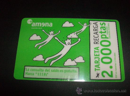 Tarjetas telef&oacute;nicas de colecci&oacute;n: TARJETA RECARGA AMENA 2000 PESETAS  VALIDEZ HASTA 31-01-2003