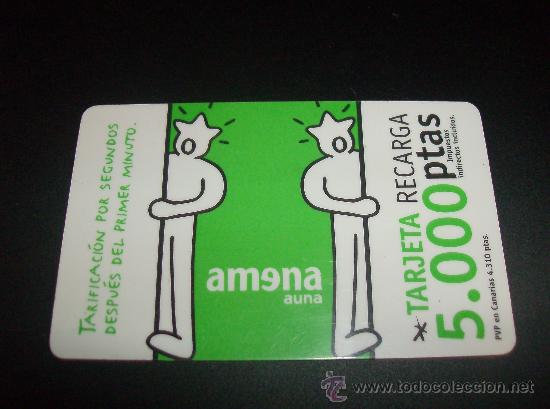 Tarjetas telef&oacute;nicas de colecci&oacute;n: RECARGA AMENA 5000 PESETAS  VALIDEZ HASTA 31-03-2003 PLASTICO GYD IBERICA