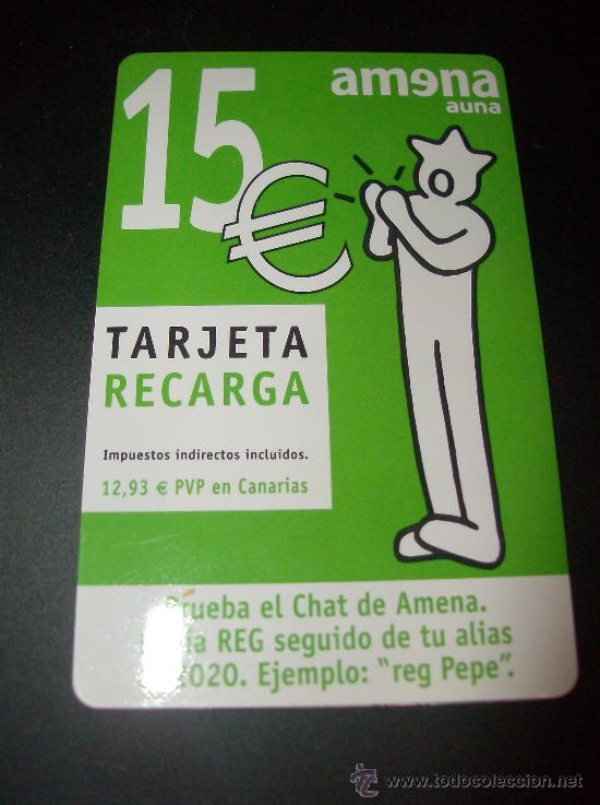Tarjetas telef&oacute;nicas de colecci&oacute;n: RECARGA AMENA 15 EUROS  VALIDEZ HASTA 28-02-2004 PLASTICO ELEKTRA C.C.