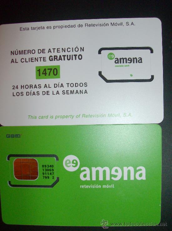 Collection telephone cards: AMENA TARJETA ALTA CONTRATO 2000CHIP GSM-15  PLUIG-IN P-I-5 PUNTO VERDE MUY RARA
