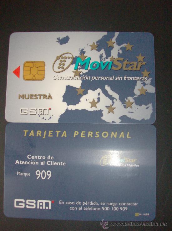 Collection telephone cards: MOVISTAR TARJETA DE MUESTRA GSM 00 MUESTRA MUY RARA