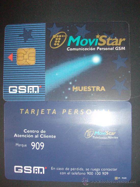 Collection telephone cards: MOVISTAR TARJETA DE MUESTRA GSM O MUESTRA MUY RARA
