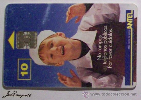 Cartes T&eacute;l&eacute;phoniques de collection: URUGUAY - TARJETA TELEFONO - PHONE CARD - ANTEL  TC  17a - TELEFONOS PUBLICOS