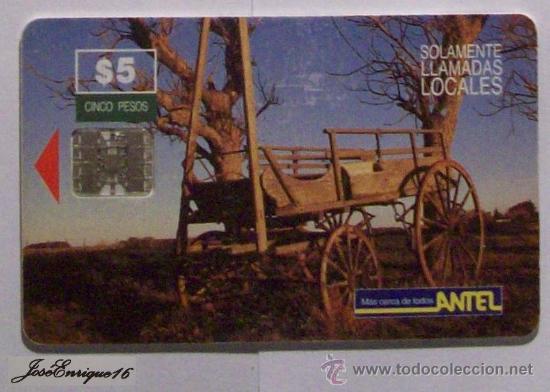 Carte telefoniche di collezione: URUGUAY - TARJETA TELEFONO - PHONE CARD - ANTEL  TC  22a - CARRETA VIEJO PANCHO