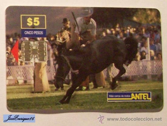 Carte telefoniche di collezione: URUGUAY - TARJETA TELEFONO - PHONE CARD - ANTEL  TC  48a - TRADITION HORSE, CHEVAL. DOMA DE CABALLOS