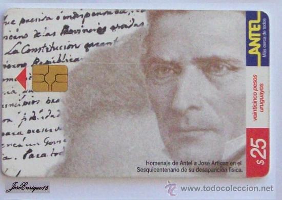 Cartes T&eacute;l&eacute;phoniques de collection: TC 144a HOMENAJE A JOSE ARTIGAS  TRIBUTE HOMMAGE - ANTEL URUGUAY