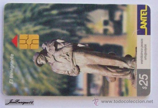 Cartes T&eacute;l&eacute;phoniques de collection: TC 178a IMMIGRANT - MONUMENT INMIGRANTE, MONTEVIDEO, JUAN DANIELLO. URUGUAY, ANTEL.