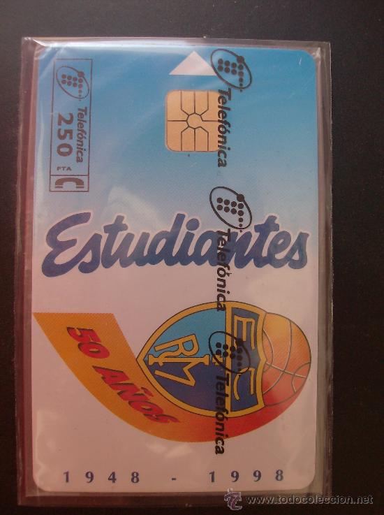 Collection telephone cards: TARJETA  ESPA&Ntilde;A NUEVA CON PRECINTO  P-281 ESTUDIANTES ESCUDO  09-97