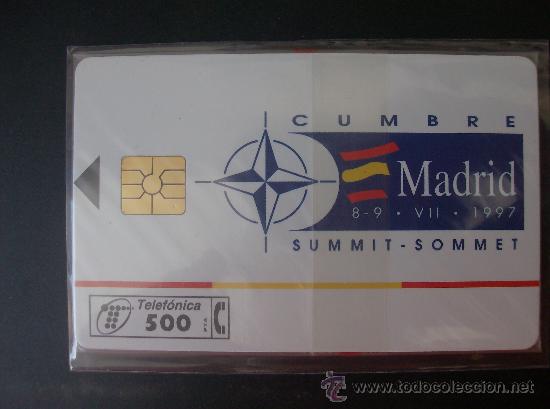 Collection telephone cards: TARJETA  ESPA&Ntilde;A NUEVA CON PRECINTO  P-272  MADRID CUMBRE OTAN  06-97