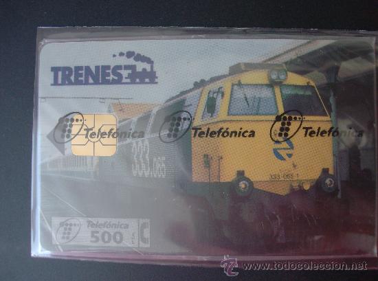 Collection telephone cards: TARJETA  ESPA&Ntilde;A NUEVA CON PRECINTO  P-266  TRENES   06-97