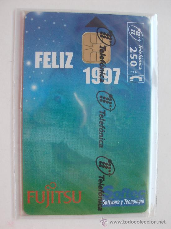 Collection telephone cards: TARJETA  ESPA&Ntilde;A NUEVA CON PRECINTO  P-231  FUJITSU  FELIZ 1997  12-96