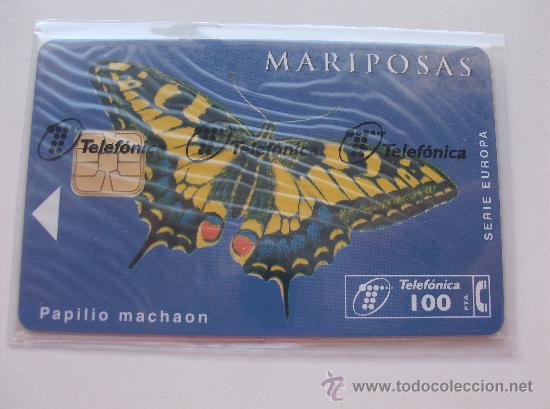 Collection telephone cards: TARJETA ESPA&Ntilde;A NUEVA CON PRECINTO P-187  MARIPOSAS 03/96