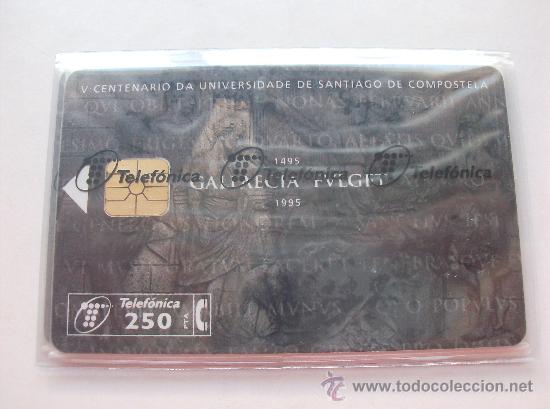 Collection telephone cards: TARJETA ESPA&Ntilde;A NUEVA CON PRECINTO P-159  V CENTENARIO UNIVERSIDAD SANTIAGO 11/95