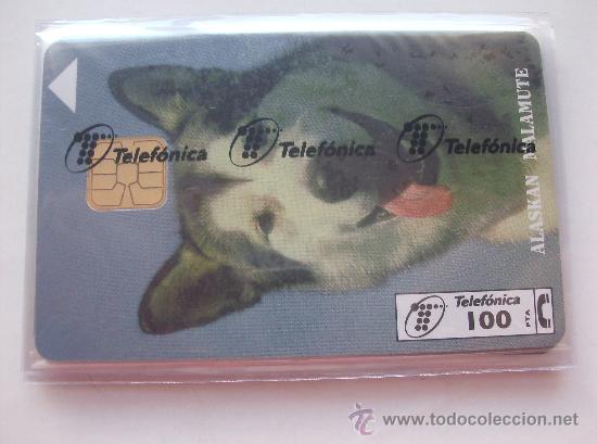 Collection telephone cards: TARJETA ESPA&Ntilde;A NUEVA CON PRECINTO P-129 ALASKAN MALAMUTE 05/95