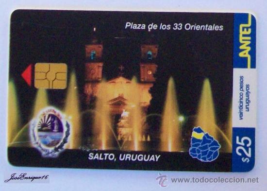 Cartes T&eacute;l&eacute;phoniques de collection: TC 241a PLAZA DE LOS 33 ORIENTALES, SALTO, URUGUAY. ANTEL