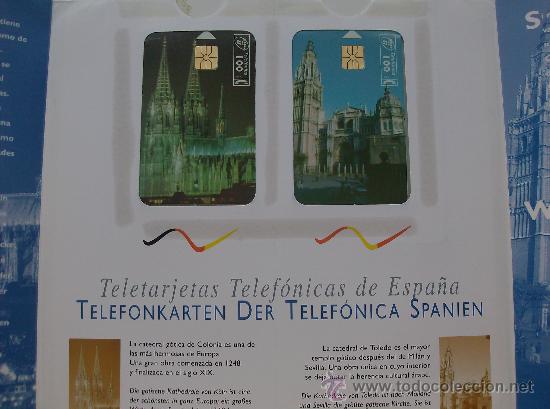 Carte telefoniche di collezione: FOLDER CATEDRAL DE COLONIA, CATEDRAL DE TOLEDO P-198 - P-199 TIRADA 4.000