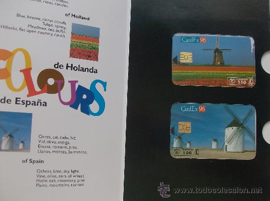 Carte telefoniche di collezione: FOLDER  MOLINO HOLANDES, MOLINO ESPA&Ntilde;OL P-217 - P218 TIRADA 4.000