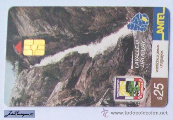Collection telephone cards: TC 264a SALTO DEL PENITENTE, CERRO AREQUITA, MINAS LAVALLEJA, URUGUAY. TURISMO, AGUA MINERAL, CANTER