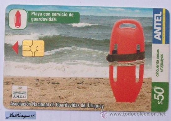 Collection telephone cards: TC 317a VERANO SEGURO 2003 - SAFE &Eacute;T&Eacute; - SUMMER - GUARDAVIDAS, Lifeguard, Sauveteur. ANTEL, URUGUAY.