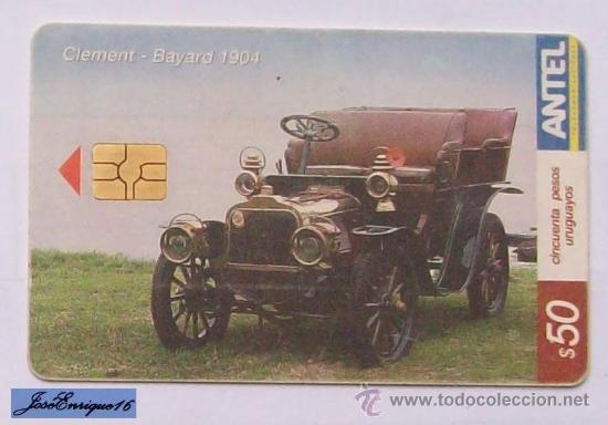 Cartes T&eacute;l&eacute;phoniques de collection: TC 347a Classic Cars, AUTOS CLASICOS. CLEMENT - BAYARD 1904 . ANTEL, URUGUAY