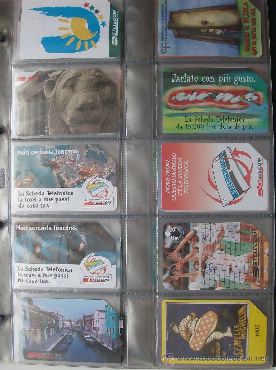 Collection telephone cards: TARJETA TELEFONO PREPAGO USADA, TELECOM ITALIA  LOTE 10 TARJETAS