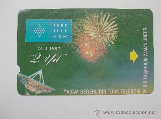 Collection telephone cards: TARJETA TELEFONO PREPAGO USADA, TURKIA 1997