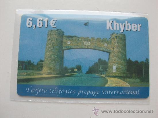 Collection telephone cards: TARJETA TELEFONO PREPAGO NUEVA SIN USAR,  KHYBER  6,61 EUROS