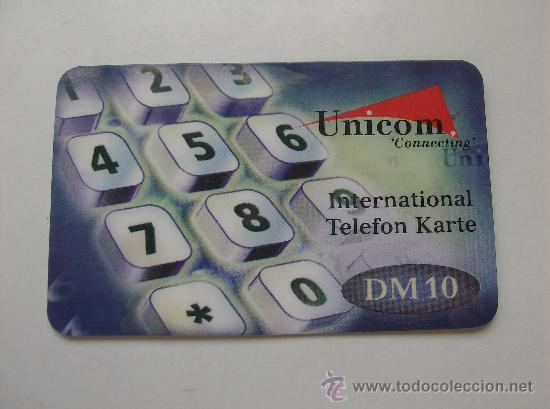 Collection telephone cards: TARJETA TELEFONO PREPAGO USADA,   UNICOM  DM10