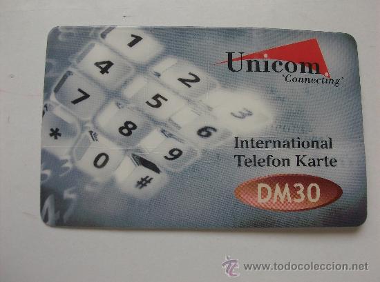 Collection telephone cards: TARJETA TELEFONO PREPAGO USADA,   UNICOM  DM30