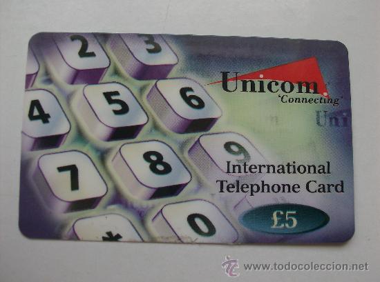 Collection telephone cards: TARJETA TELEFONO PREPAGO USADA,   UNICOM   L5