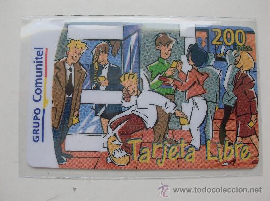 Sammlung von Telefonkarten: TARJETA TELEFONO PREPAGO USADA,  GRUPO COMUNITEL  200 PESETAS