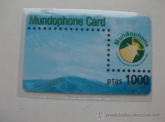 Sammlung von Telefonkarten: TARJETA TELEFONO PREPAGO USADA,    MUNDOPHONE CARD  1000 PESETAS