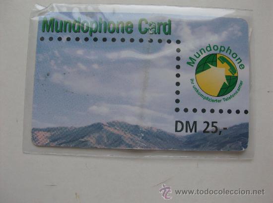 Sammlung von Telefonkarten: TARJETA TELEFONO PREPAGO USADA,    MUNDOPHONE CARD   DM 25