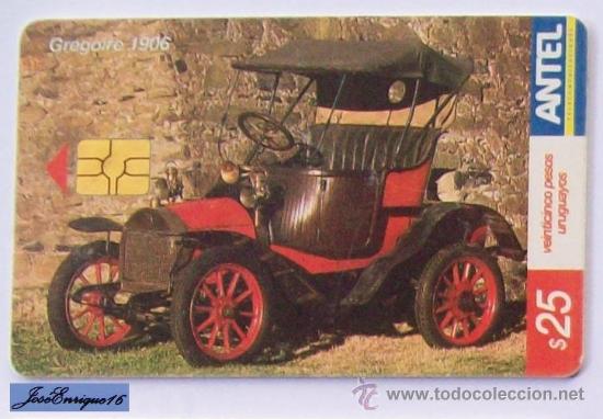 Collection telephone cards: TC 351a Classic Cars, AUTOS CLASICOS. GREGOIRE 1906. ANTEL, URUGUAY.
